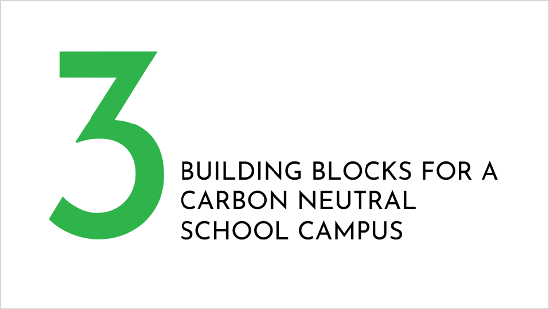 3 building blocks for a Carbon Neutral School campus